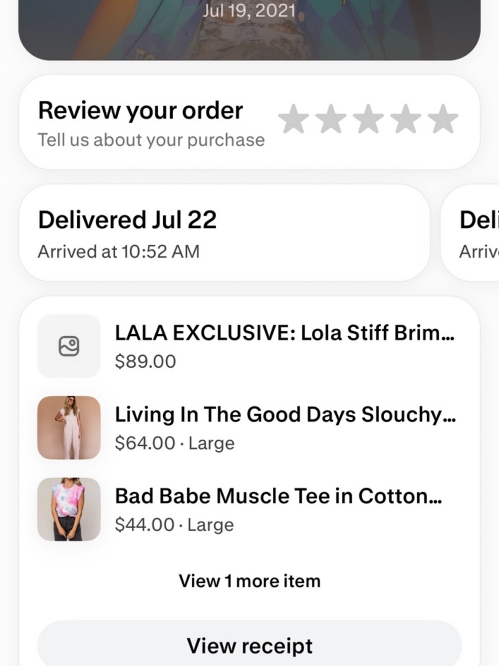 Dressed in Lala Bad Babe Tank Top Large Cotton Candy Tie Dye Shoulder Pads 2021 - Picture 10 of 11